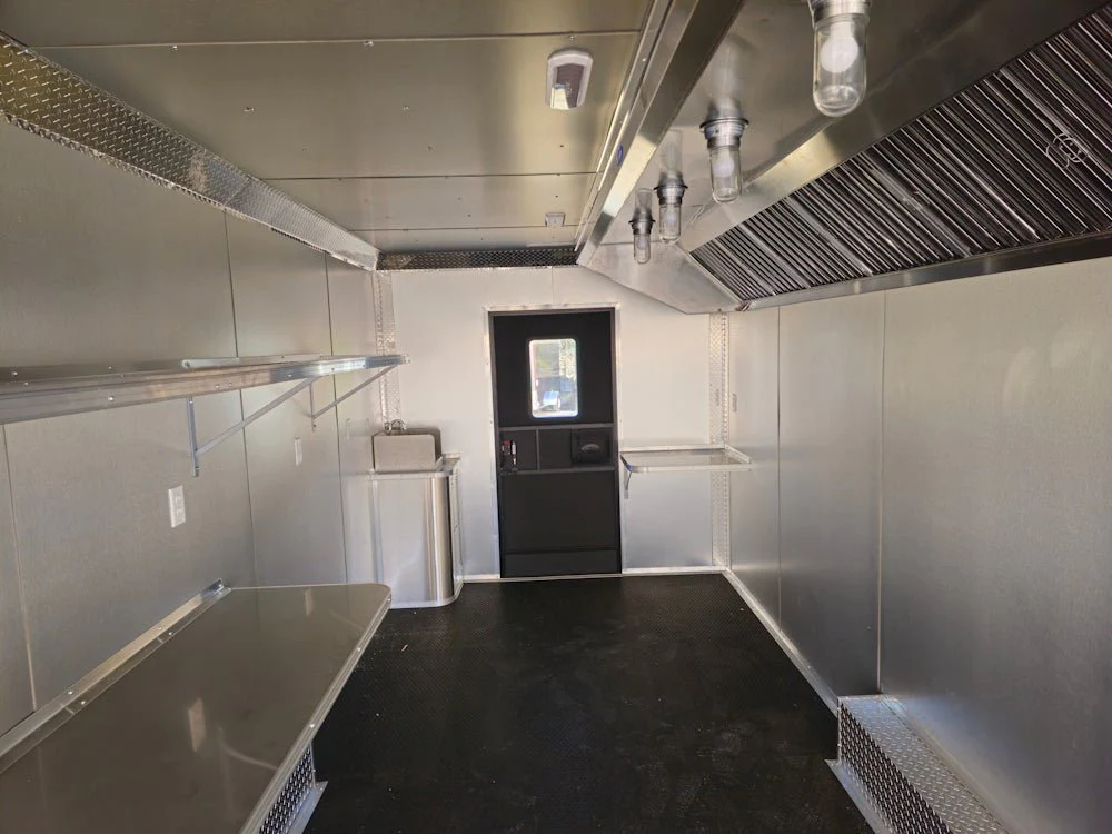 8.5' X 28' Black Concession Trailer Food Event Catering