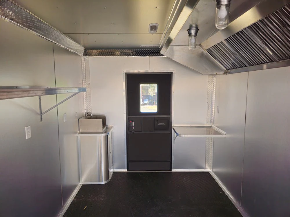 8.5' X 28' Black Concession Trailer Food Event Catering