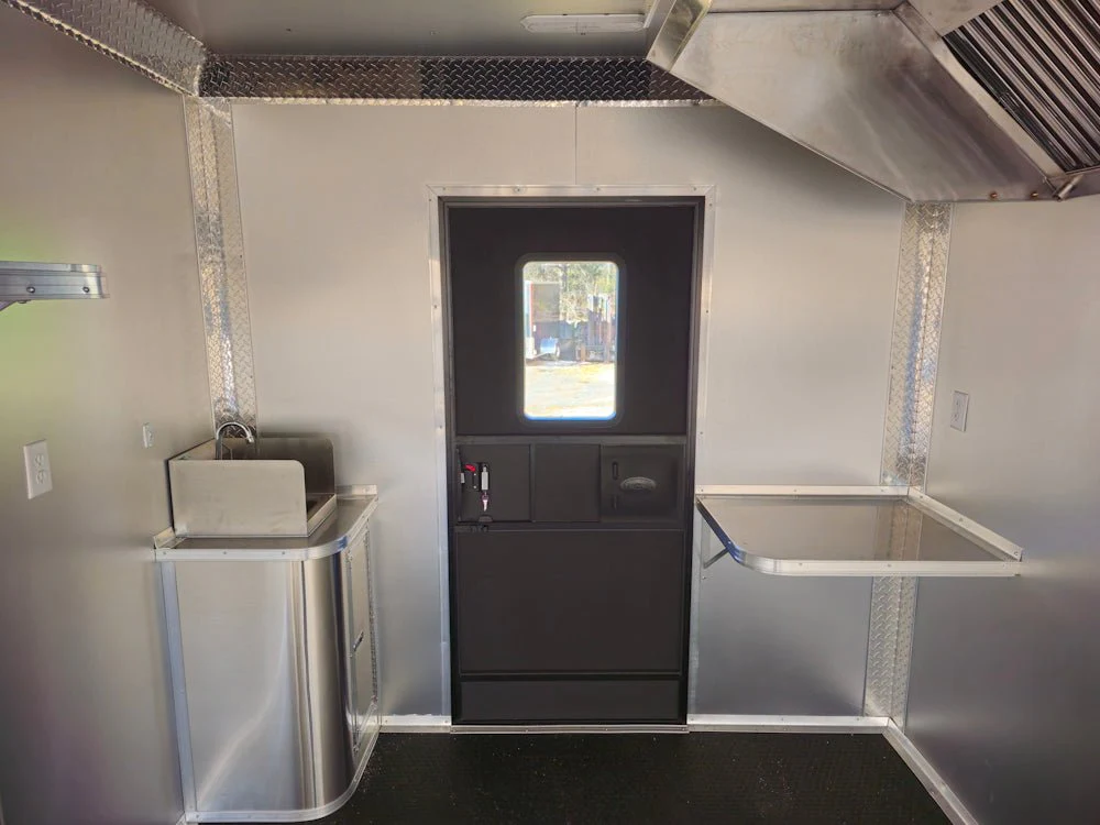 8.5' X 28' Black Concession Trailer Food Event Catering
