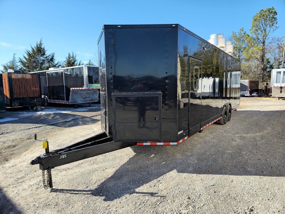 8.5' X 28' Black Concession Trailer Food Event Catering