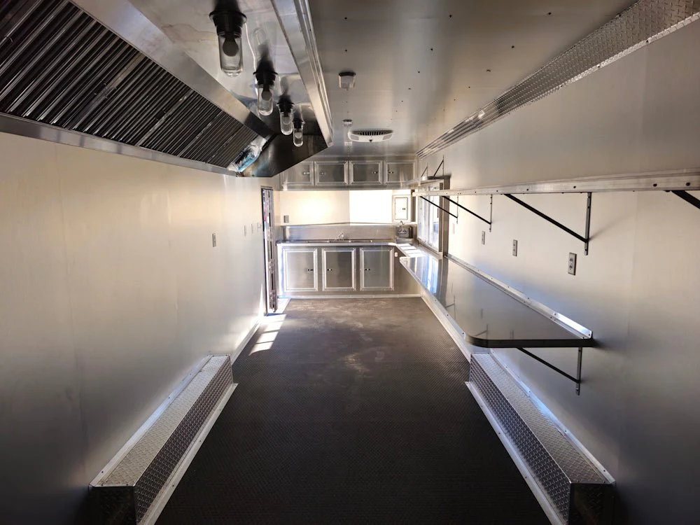 8.5' X 28' Black Concession Trailer Food Event Catering