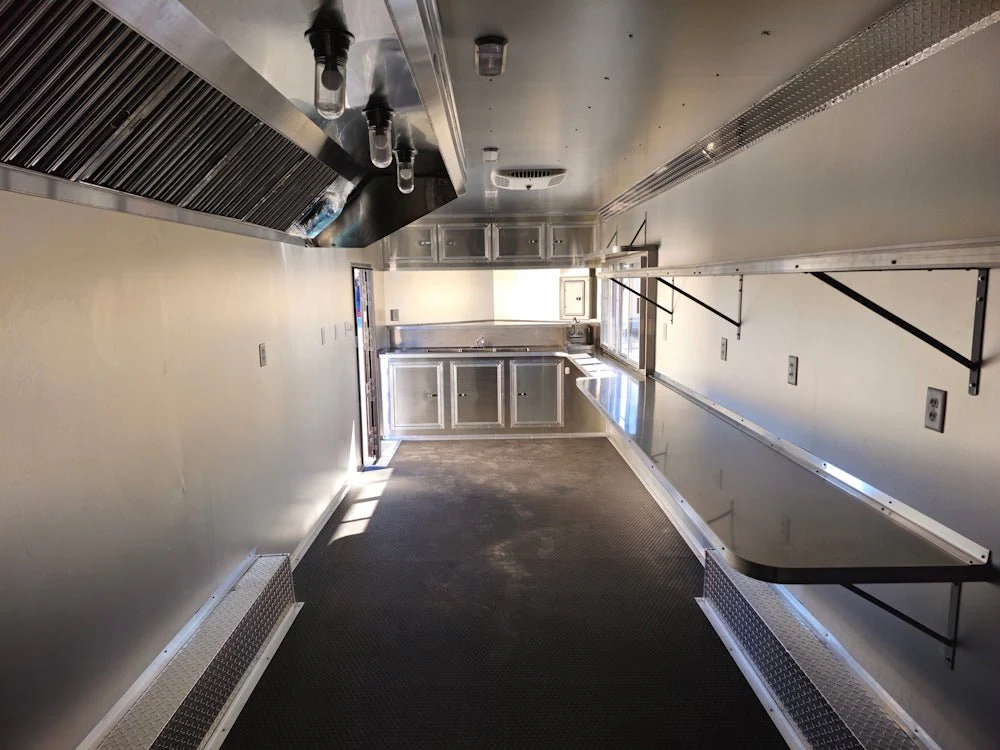 8.5' X 28' Black Concession Trailer Food Event Catering