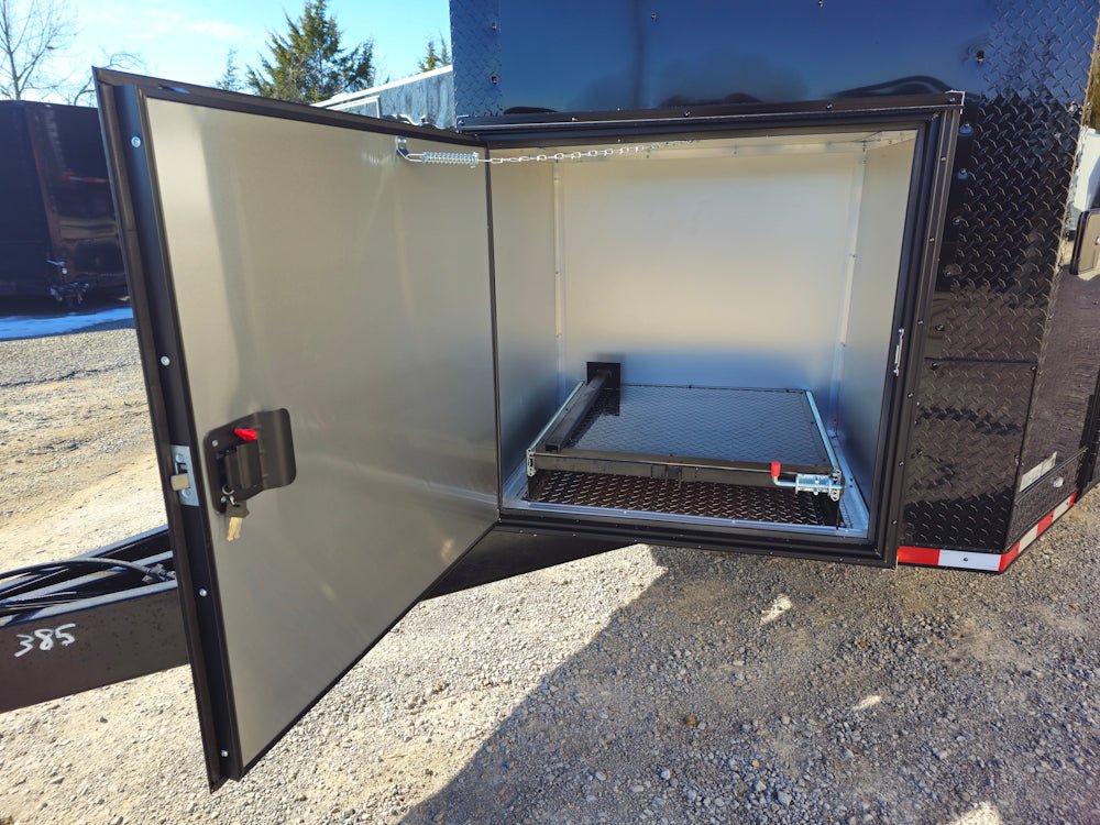 8.5' X 28' Black Concession Trailer Food Event Catering
