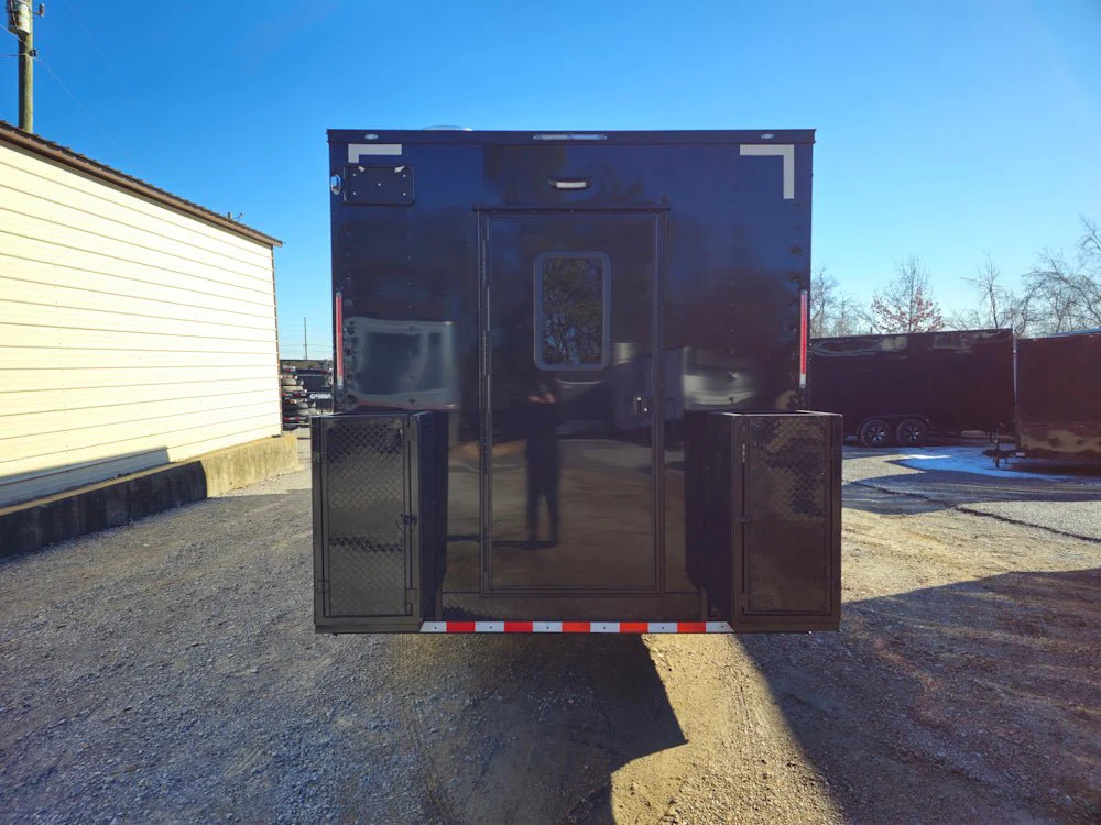 8.5' X 28' Black Concession Trailer Food Event Catering