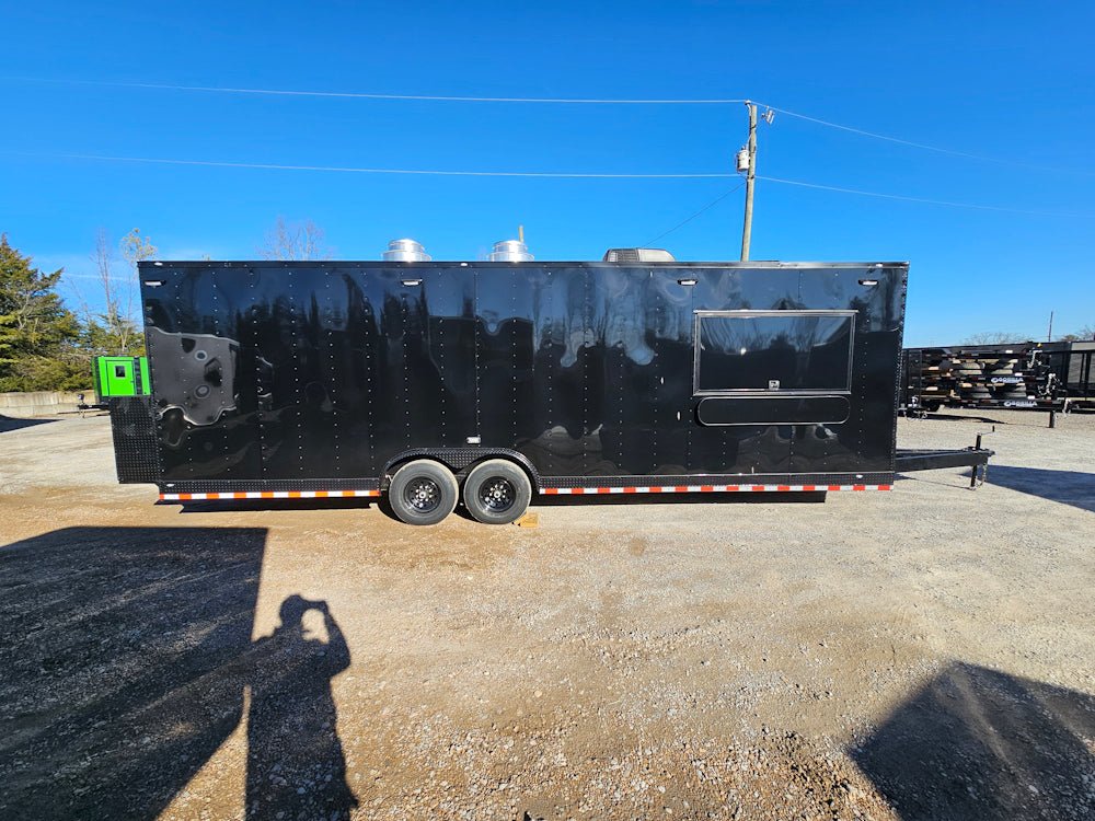 8.5' X 28' Black Concession Trailer Food Event Catering