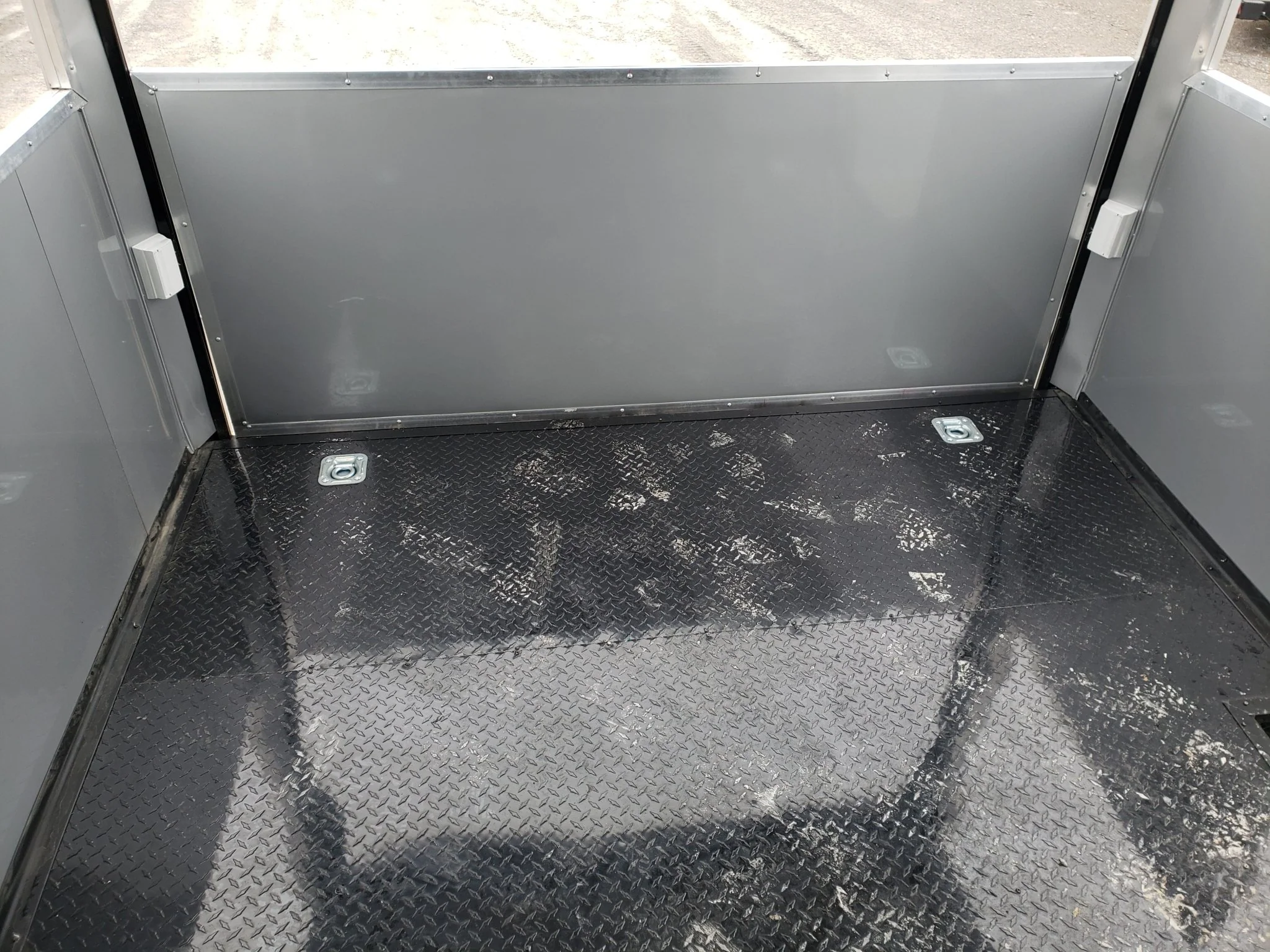 8.5' x 28' Black Porch Style BBQ Vending Concession Trailer