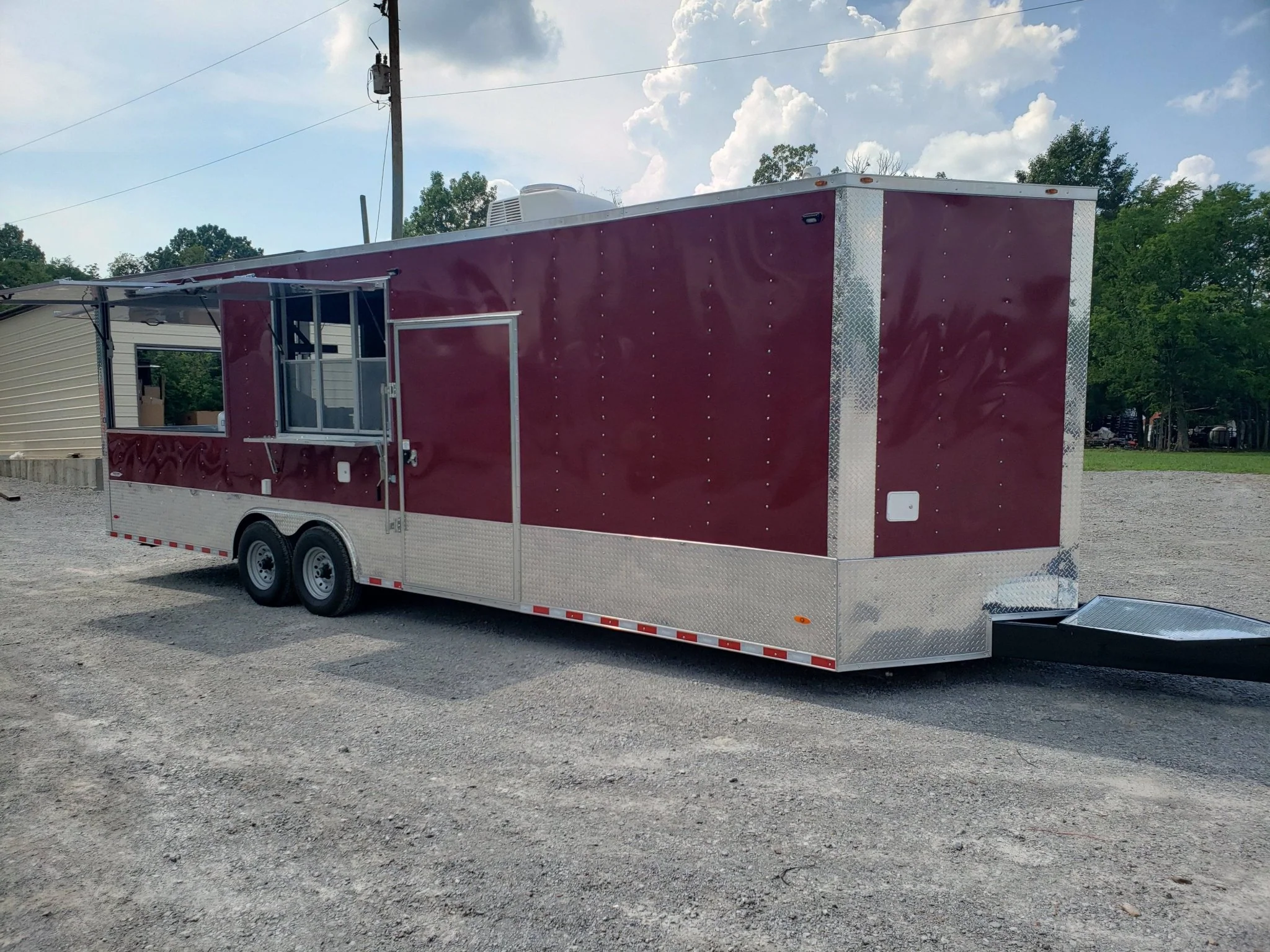 8.5' x 28' Brandy Wine BBQ Vending Concession Trailer