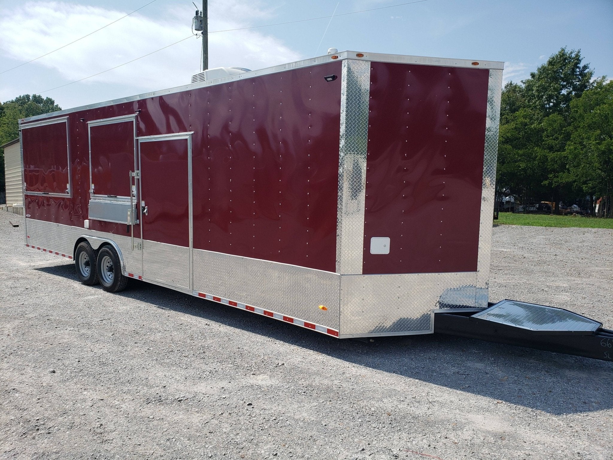 8.5' x 28' Brandy Wine BBQ Vending Concession Trailer