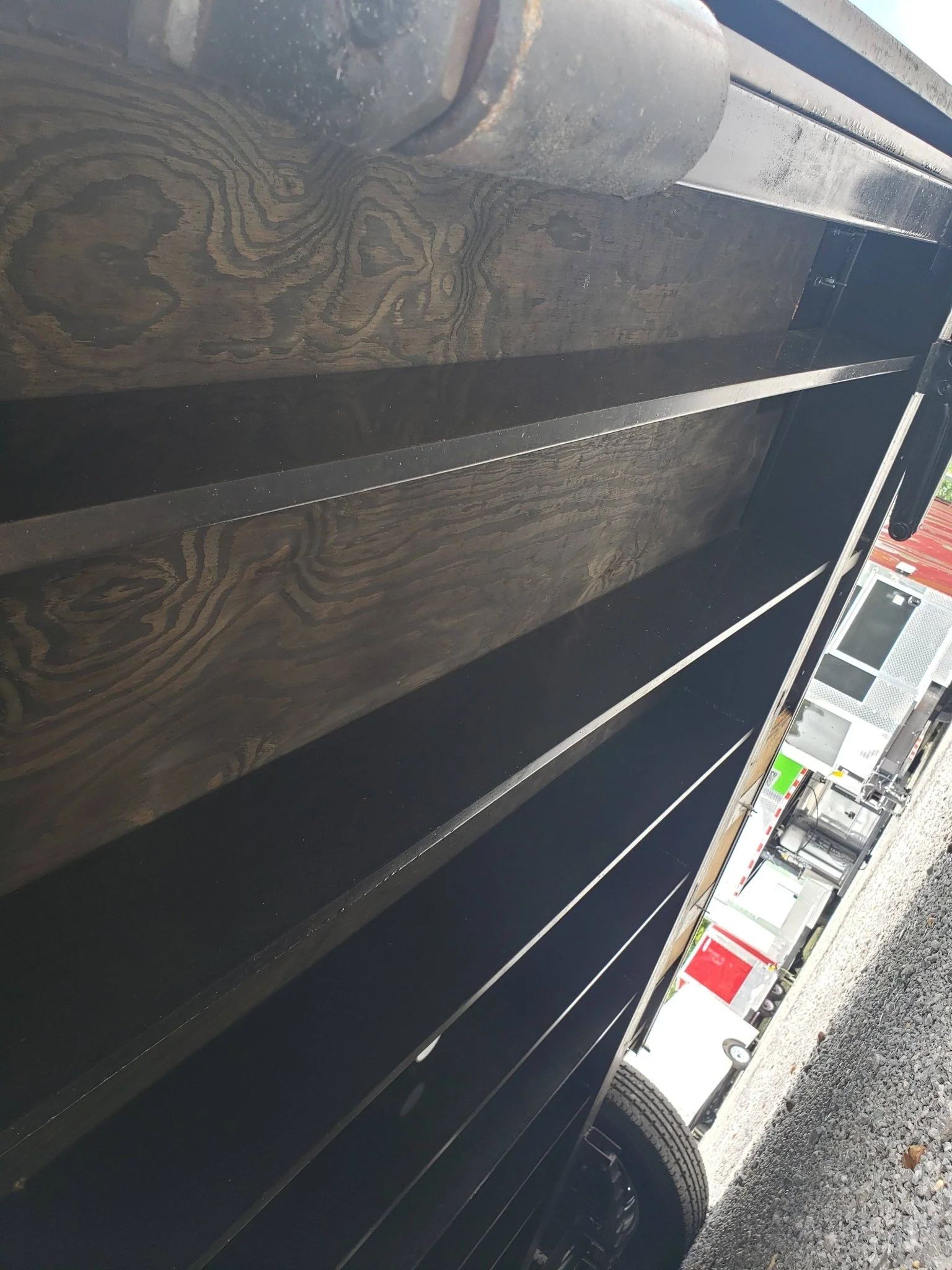 845-8.5-x-28-charcoal-gray-bbq-porch-concession-food-trailer-with-restroom-and-appliances-12.webp 8.5' x 28' Charcoal Gray BBQ Porch Concession Food Trailer with Restroom And Appliances