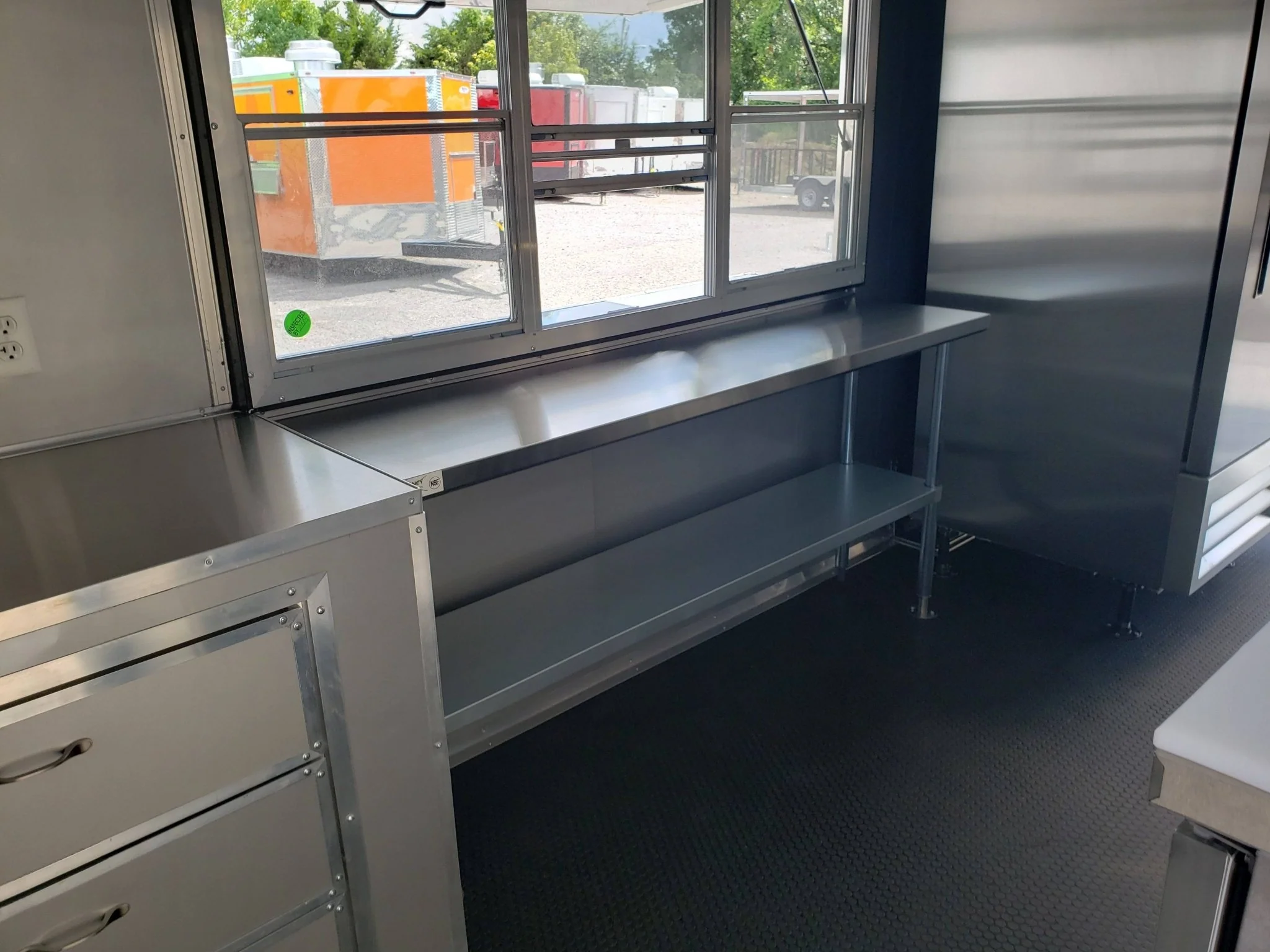 845-8.5-x-28-charcoal-gray-bbq-porch-concession-food-trailer-with-restroom-and-appliances-20.webp 8.5' x 28' Charcoal Gray BBQ Porch Concession Food Trailer with Restroom And Appliances