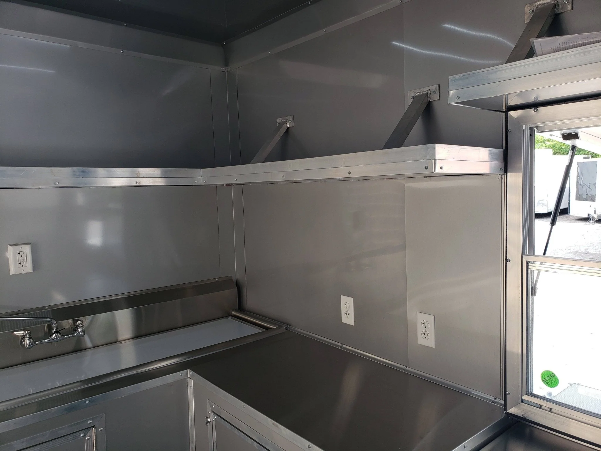 845-8.5-x-28-charcoal-gray-bbq-porch-concession-food-trailer-with-restroom-and-appliances-26.webp 8.5' x 28' Charcoal Gray BBQ Porch Concession Food Trailer with Restroom And Appliances