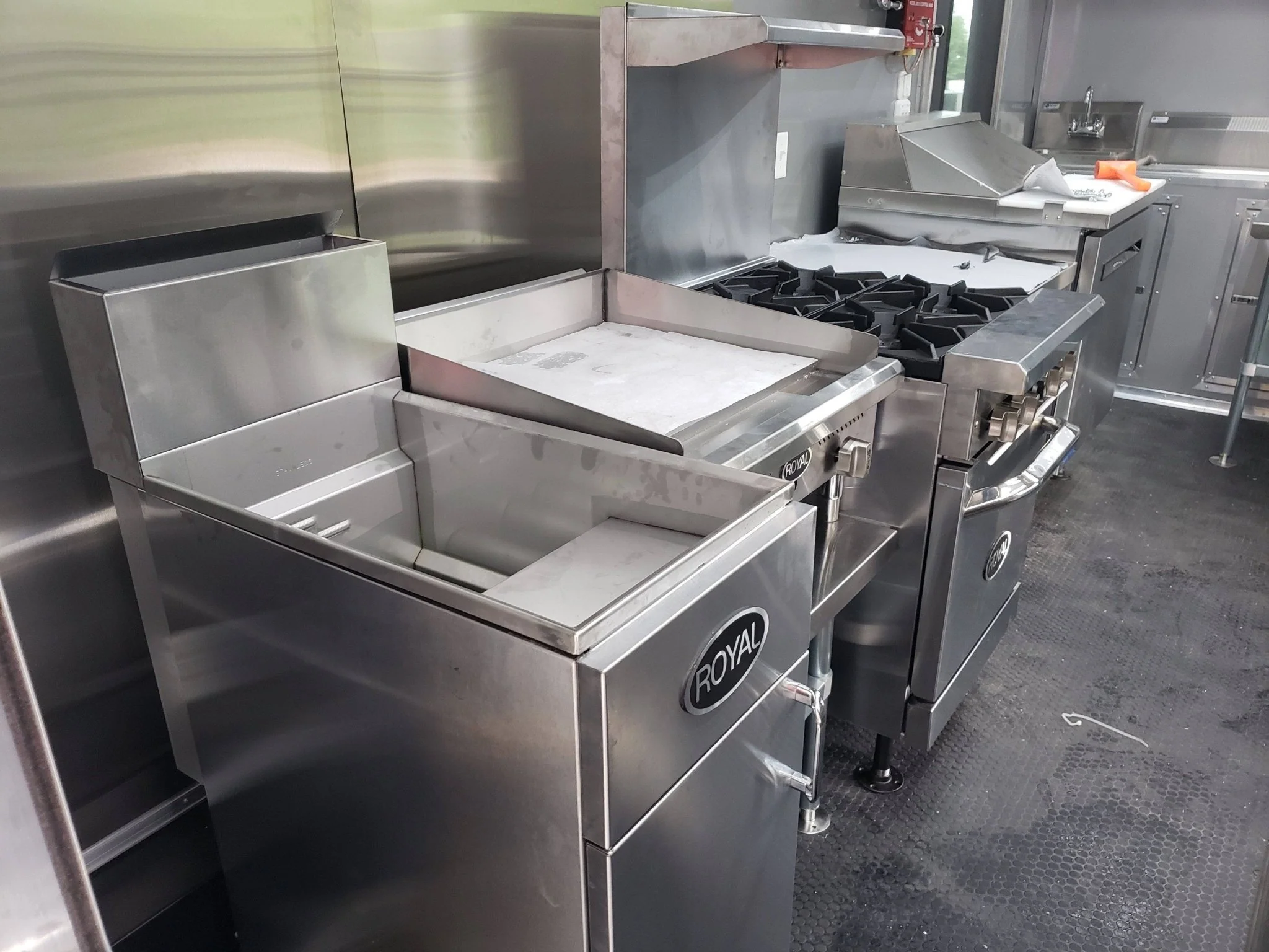 846-8.5-x-28-charcoal-gray-porch-style-concession-trailer-with-restroom-22.webp 8.5' x 28' Charcoal Gray Porch Style Concession Trailer with Restroom