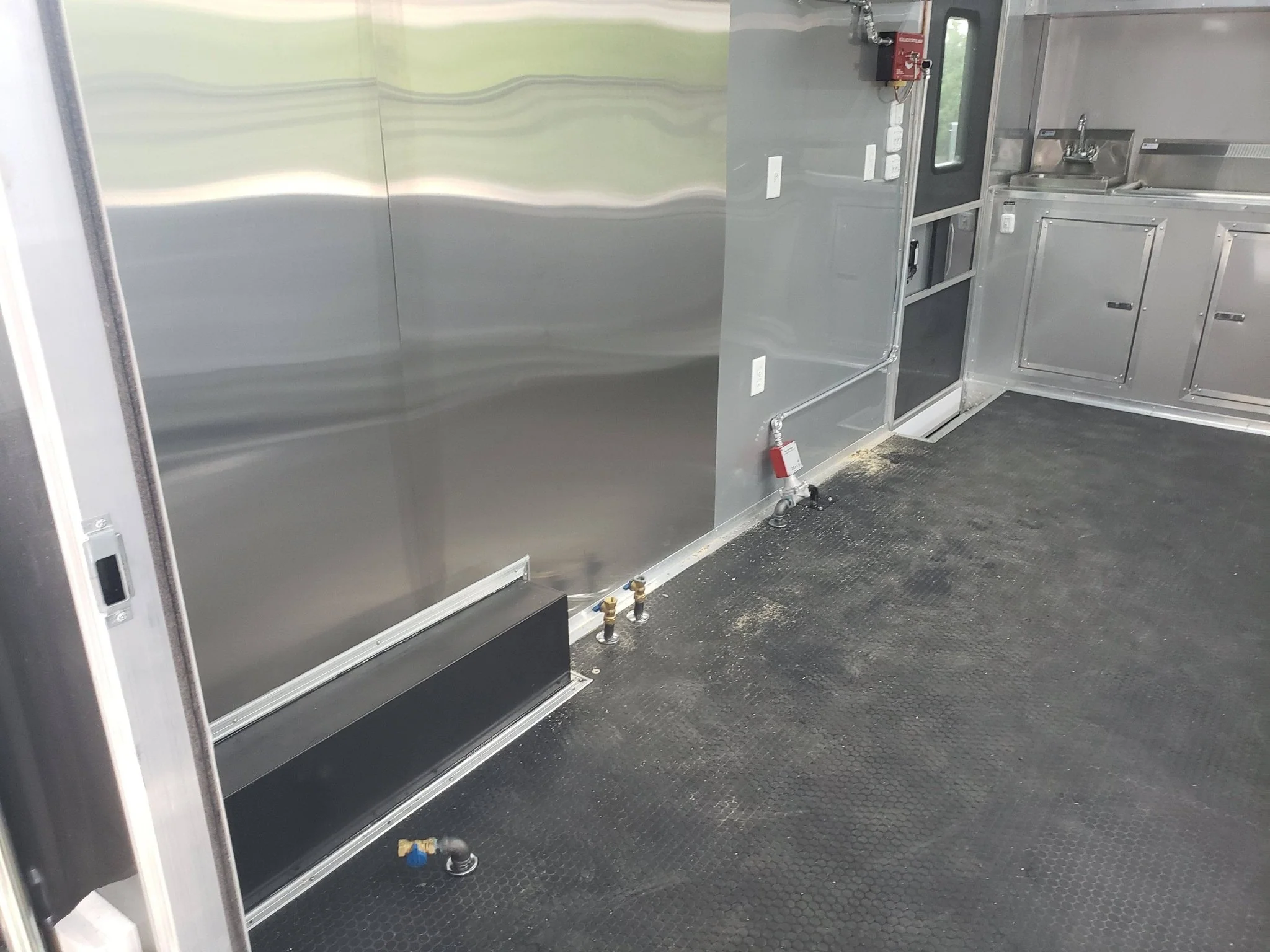 846-8.5-x-28-charcoal-gray-porch-style-concession-trailer-with-restroom-3.webp 8.5' x 28' Charcoal Gray Porch Style Concession Trailer with Restroom