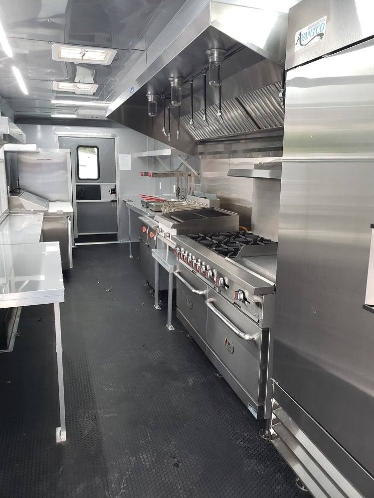 8.5' x 28' Charcoal Grey Concession Food Trailer With Appliances