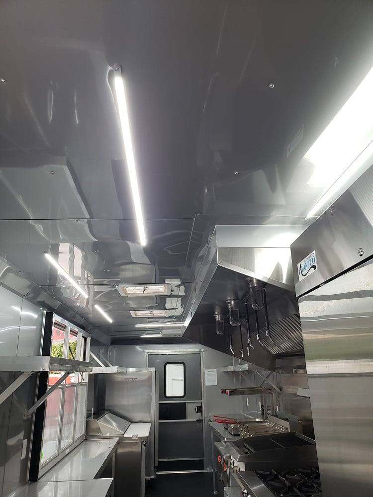 8.5' x 28' Charcoal Grey Concession Food Trailer With Appliances