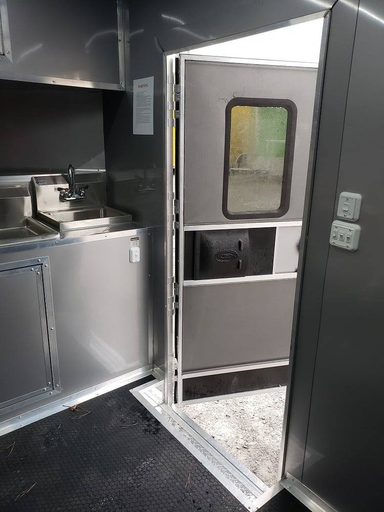 8.5' x 28' Charcoal Grey Concession Food Trailer With Appliances