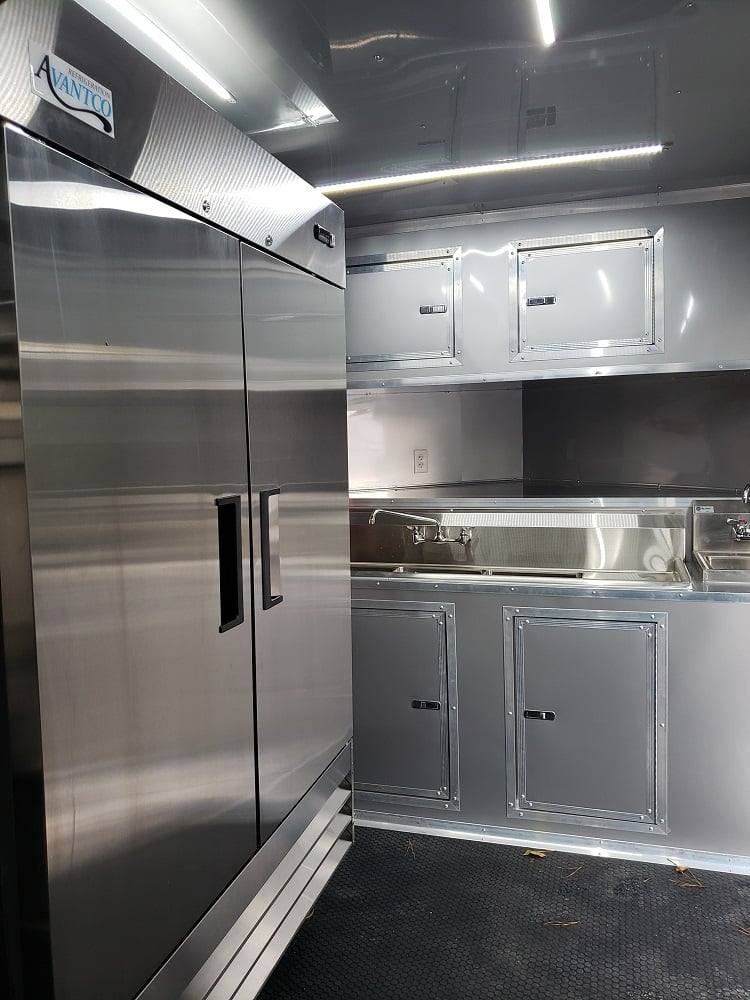 8.5' x 28' Charcoal Grey Concession Food Trailer With Appliances