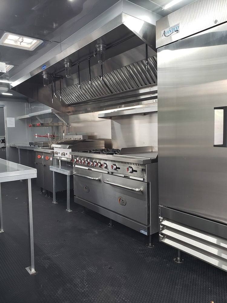 8.5' x 28' Charcoal Grey Concession Food Trailer With Appliances