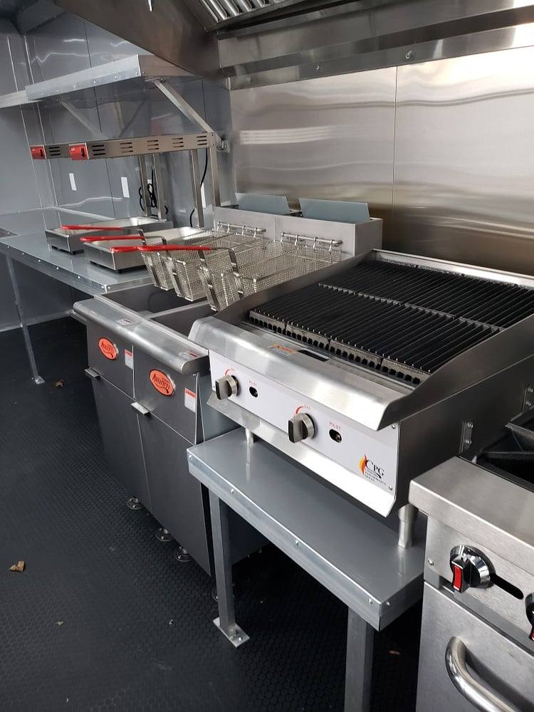 8.5' x 28' Charcoal Grey Concession Food Trailer With Appliances