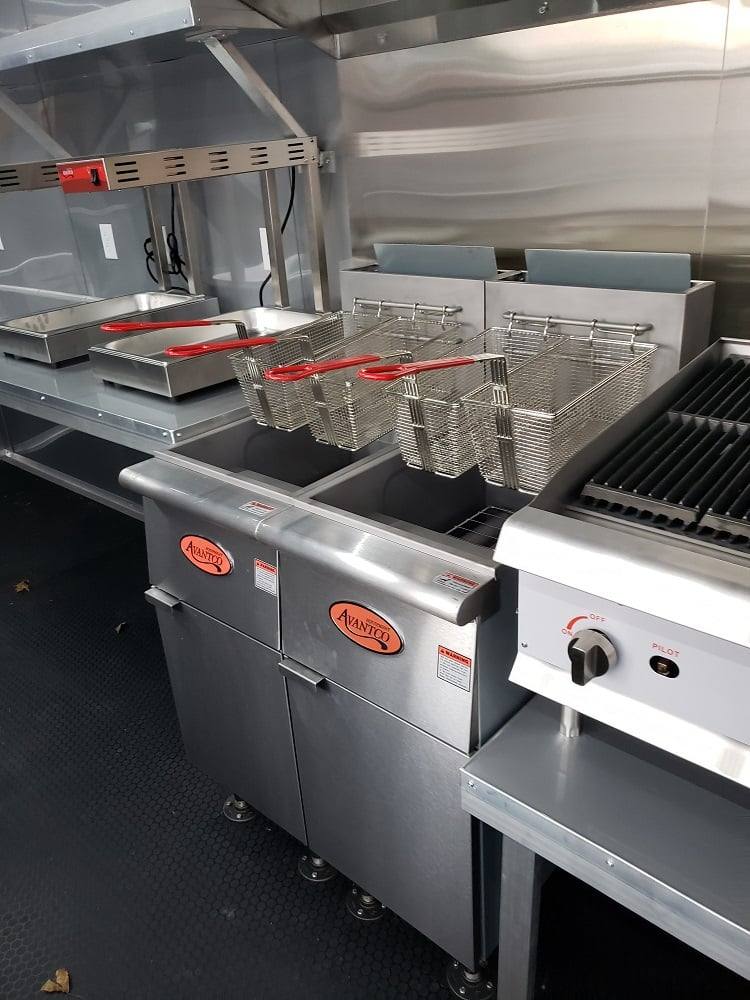 8.5' x 28' Charcoal Grey Concession Food Trailer With Appliances