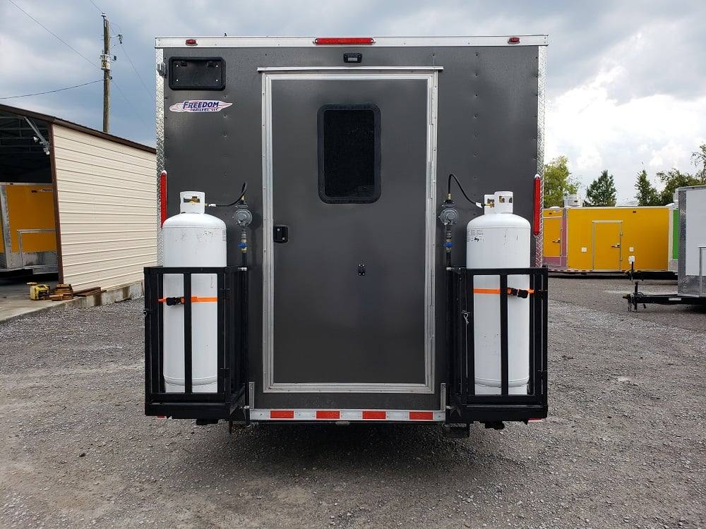 8.5' x 28' Charcoal Grey Concession Food Trailer With Appliances