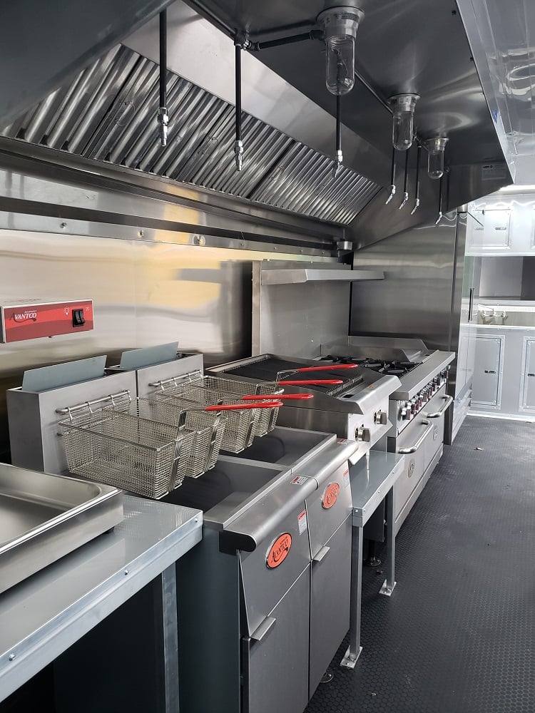 8.5' x 28' Charcoal Grey Concession Food Trailer With Appliances