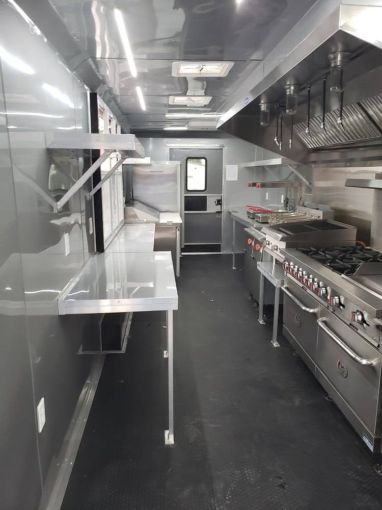 8.5' x 28' Charcoal Grey Concession Food Trailer With Appliances