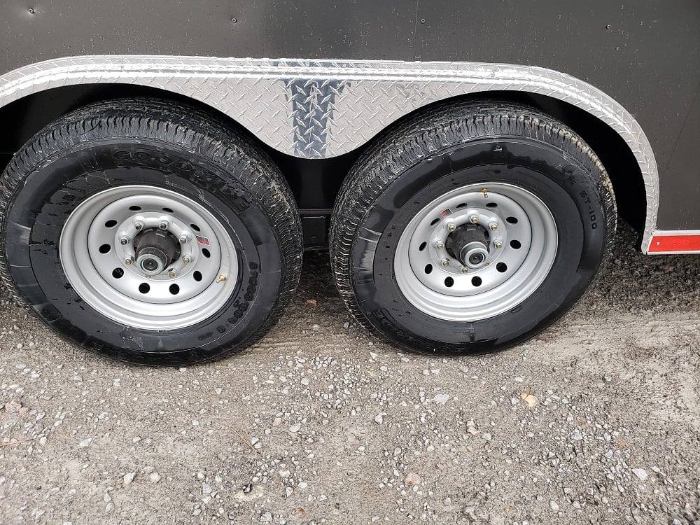 8.5' x 28' Charcoal Grey Concession Food Trailer With Appliances