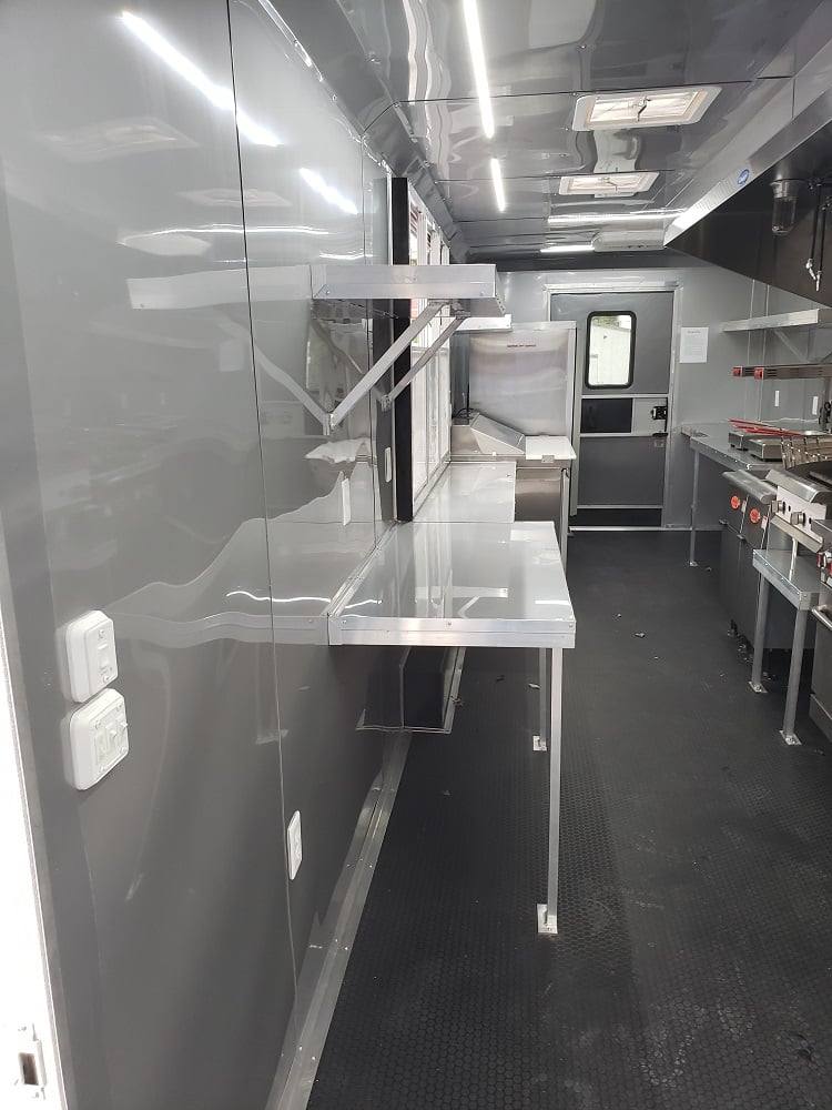 8.5' x 28' Charcoal Grey Concession Food Trailer With Appliances