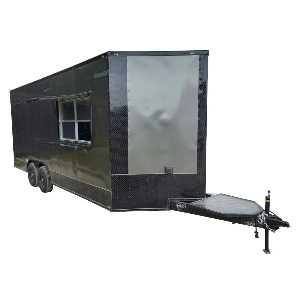 8.5' X 16' Charcoal Food Event Catering Concession Food Trailer