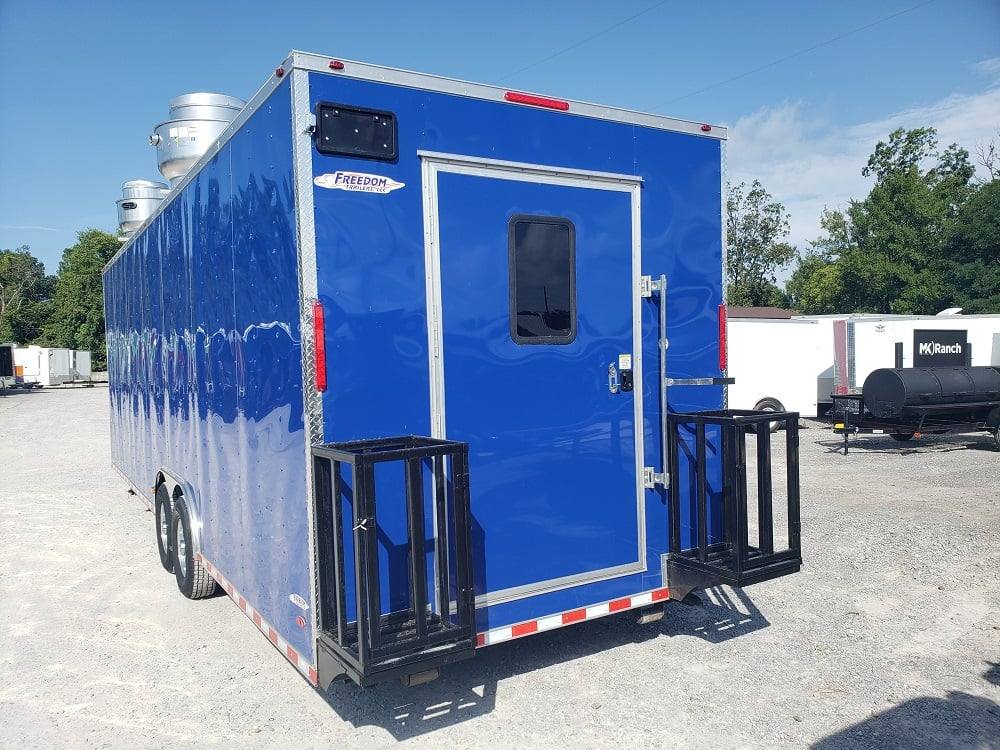 850-8.5-x-28-cobalt-blue-catering-food-trailer-20.jpg 8.5' x 28' Cobalt Blue Catering Food Trailer