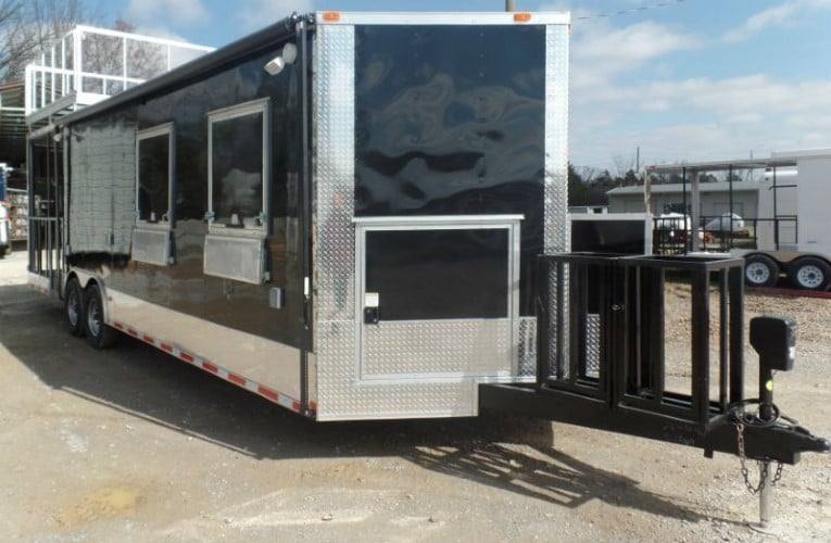 851-8.5-x-28-concession-bbq-food-trailer-black-event-catering-13.jpg 8.5' x 28' Concession BBQ Food Trailer Black Event Catering