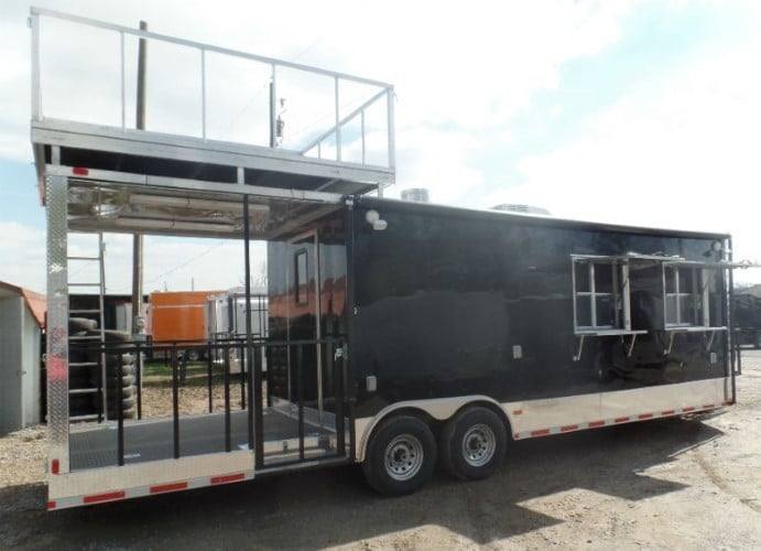 851-8.5-x-28-concession-bbq-food-trailer-black-event-catering-18.jpg 8.5' x 28' Concession BBQ Food Trailer Black Event Catering
