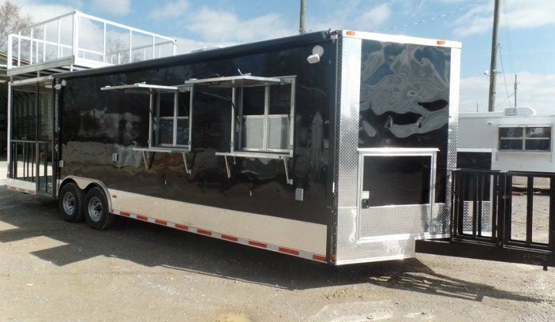 851-8.5-x-28-concession-bbq-food-trailer-black-event-catering-33.jpg 8.5' x 28' Concession BBQ Food Trailer Black Event Catering