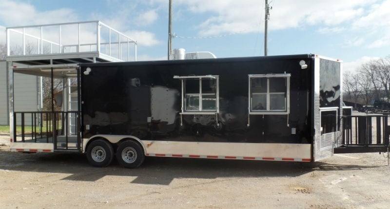 851-8.5-x-28-concession-bbq-food-trailer-black-event-catering-37.jpg 8.5' x 28' Concession BBQ Food Trailer Black Event Catering