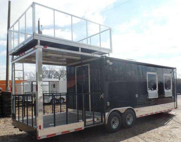 851-8.5-x-28-concession-bbq-food-trailer-black-event-catering-4.jpg 8.5' x 28' Concession BBQ Food Trailer Black Event Catering