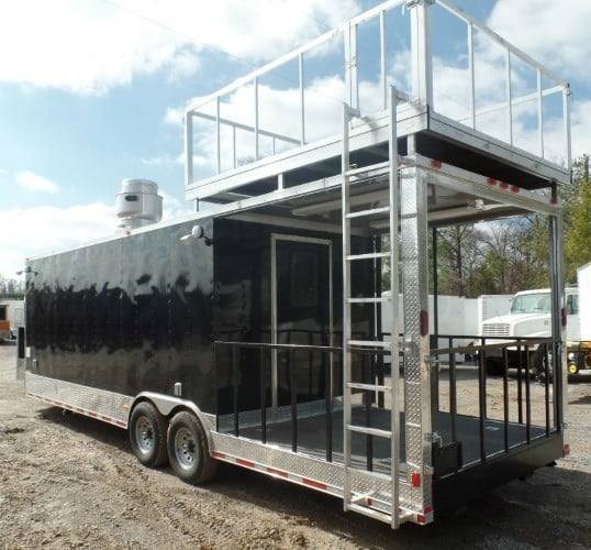 851-8.5-x-28-concession-bbq-food-trailer-black-event-catering-7.jpg 8.5' x 28' Concession BBQ Food Trailer Black Event Catering