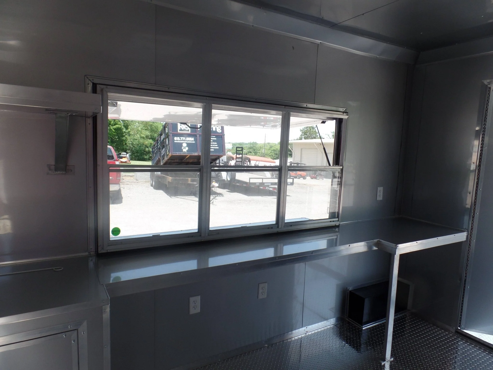 852-8.5-x-28-concession-bbq-food-trailer-red-event-catering-15.webp 8.5' x 28' Concession BBQ Food Trailer Red Event Catering