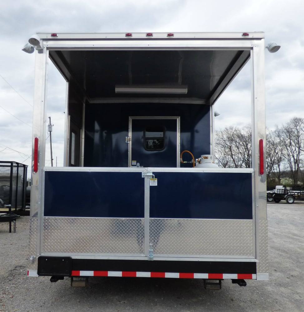 853-8.5-x-28-concession-blue-bbq-food-event-catering-trailer-7.jpg 8.5' x 28' Concession Blue BBQ Food Event Catering Trailer