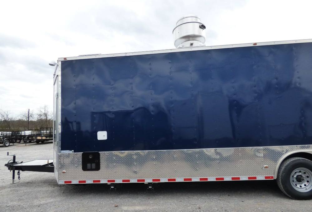 853-8.5-x-28-concession-blue-bbq-food-event-catering-trailer-8.jpg 8.5' x 28' Concession Blue BBQ Food Event Catering Trailer