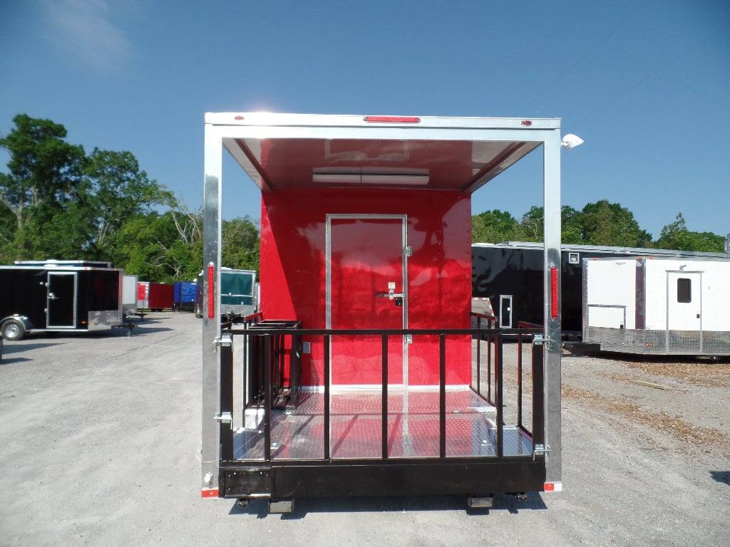854-8.5-x-28-concession-food-trailer-red-bbq-event-catering-14.jpg 8.5' x 28' Concession Food Trailer Red BBQ Event Catering