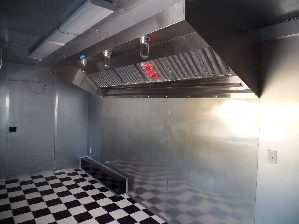 854-8.5-x-28-concession-food-trailer-red-bbq-event-catering-22.jpg 8.5' x 28' Concession Food Trailer Red BBQ Event Catering