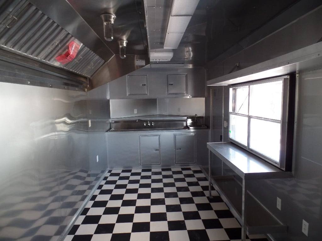 854-8.5-x-28-concession-food-trailer-red-bbq-event-catering-23.jpg 8.5' x 28' Concession Food Trailer Red BBQ Event Catering