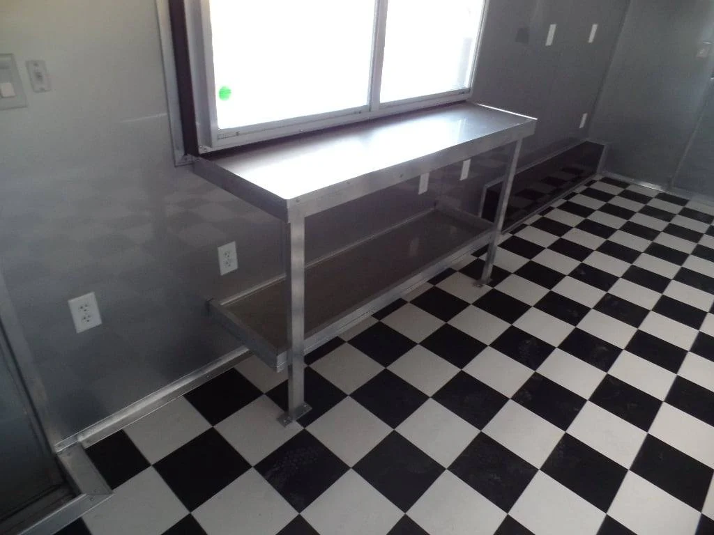 854-8.5-x-28-concession-food-trailer-red-bbq-event-catering-8.webp 8.5' x 28' Concession Food Trailer Red BBQ Event Catering