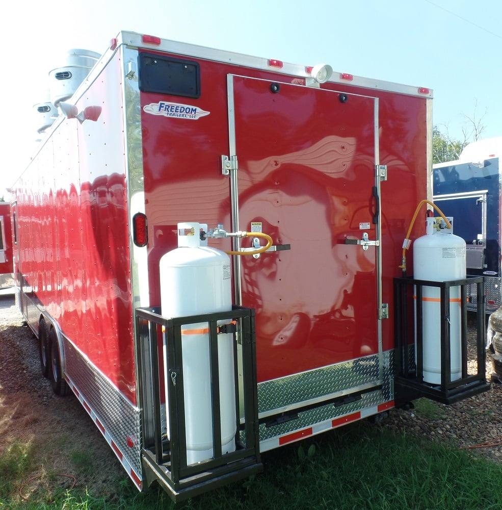 8.5' x 28' Concession Food Trailer Red Event Catering