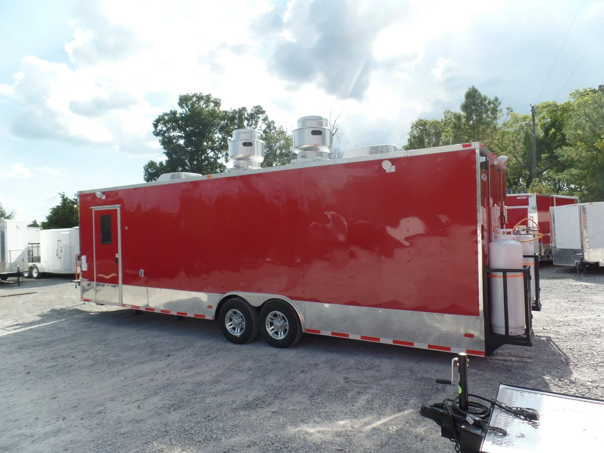 8.5' x 28' Concession Food Trailer Red Event Catering