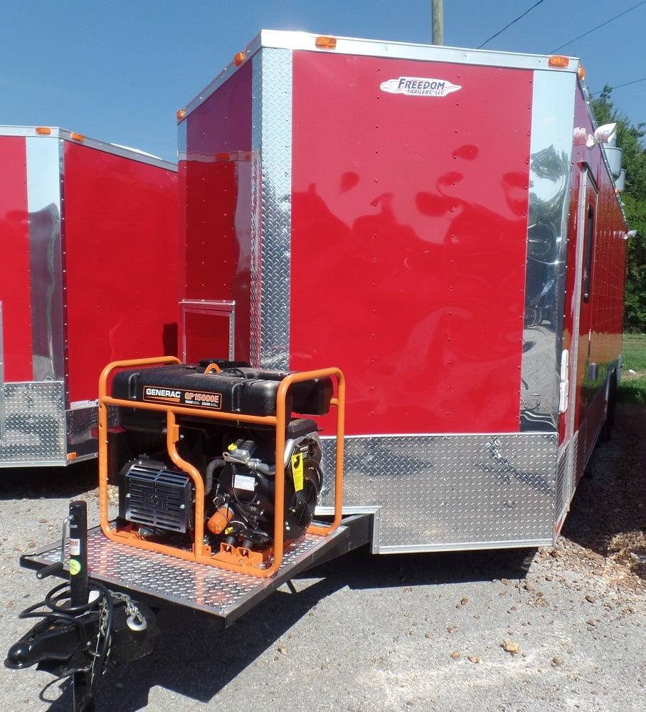 8.5' x 28' Concession Food Trailer Red Event Catering