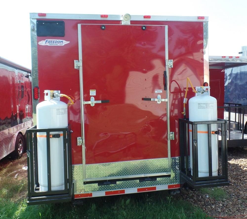 8.5' x 28' Concession Food Trailer Red Event Catering