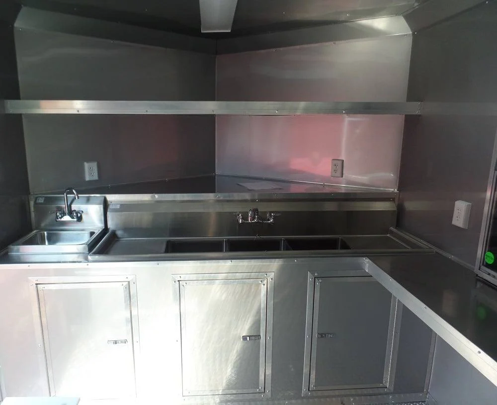 8.5' x 28' Concession Food Trailer Red Event Catering