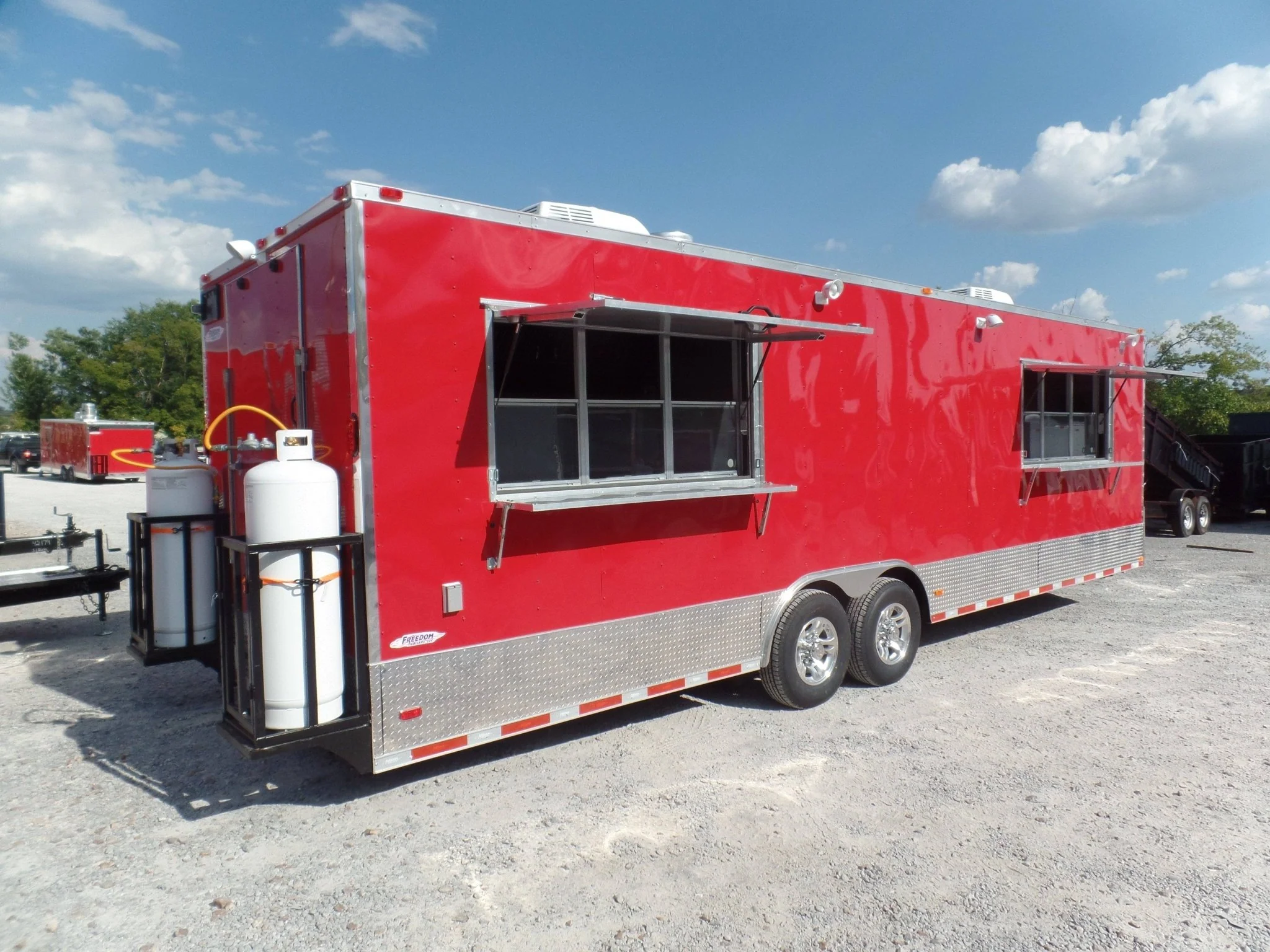 8.5' x 28' Concession Food Trailer Red Event Catering